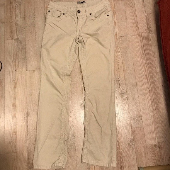 Cream Velour Jeans - sz 10 - Picture 2 of 4